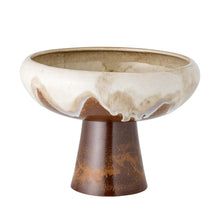 Load image into Gallery viewer, Rivkah Pedestal Bowl, Brown, Stoneware
