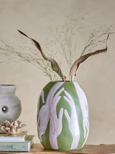 Load image into Gallery viewer, Adalena Vase, Green, Stoneware
