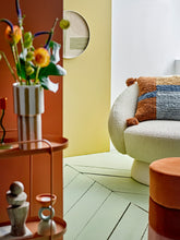 Load image into Gallery viewer, Bilbao Pouf, Orange, Polyester
