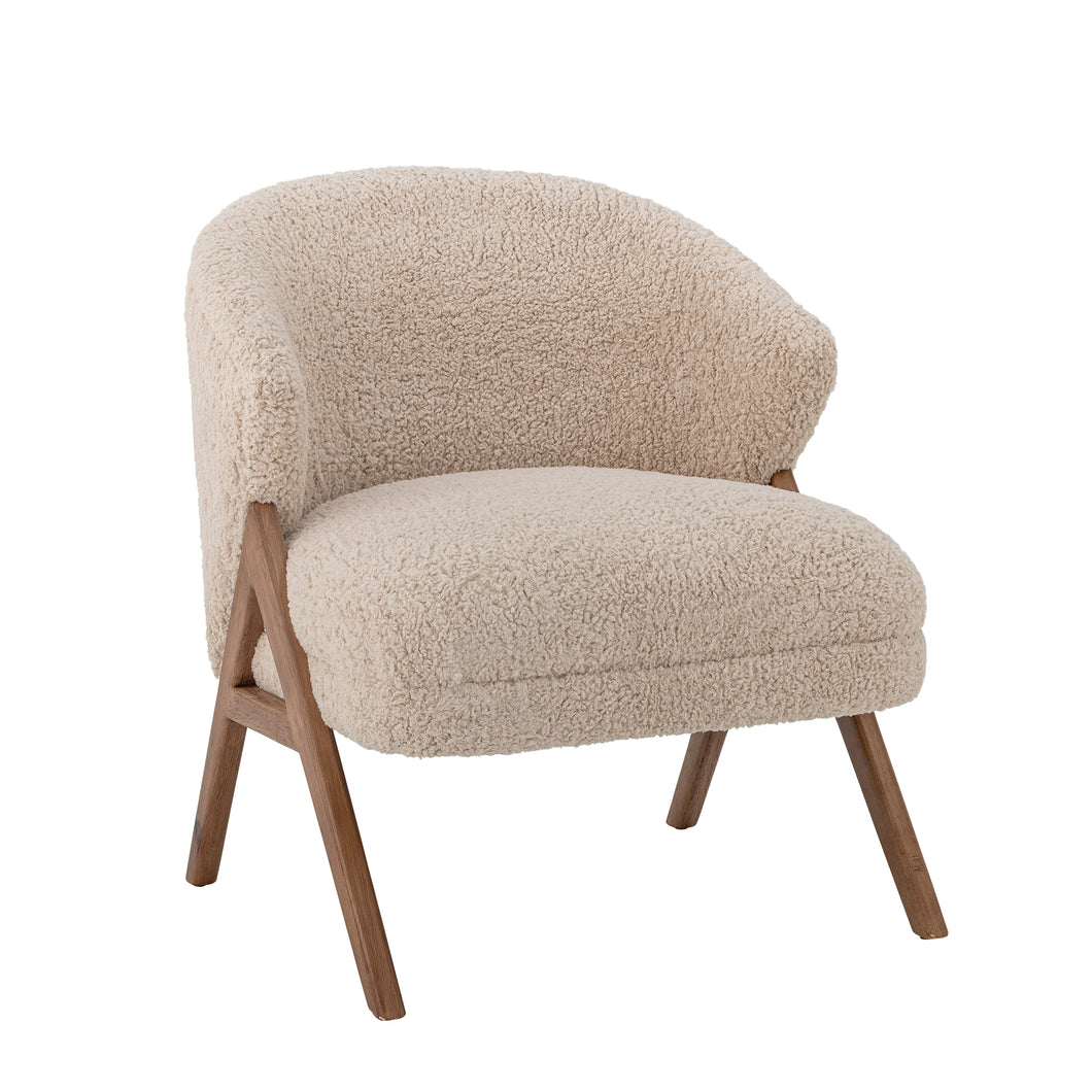 Camino Lounge Chair, Nature, Rubberwood