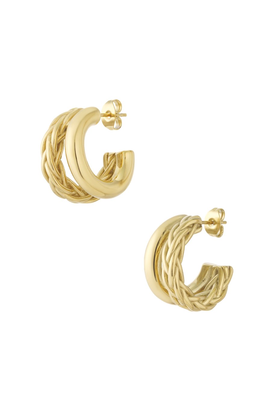 Small Double Braided Hoops - Verschillende Kleuren