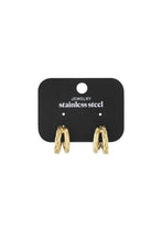 Afbeelding in Gallery-weergave laden, Small Double Braided Hoops Oorbellen Goud
