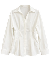Afbeelding in Gallery-weergave laden, Cinched Waist Poplin Top

