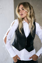 Afbeelding in Gallery-weergave laden, Phoebe Leren Zip Vest
