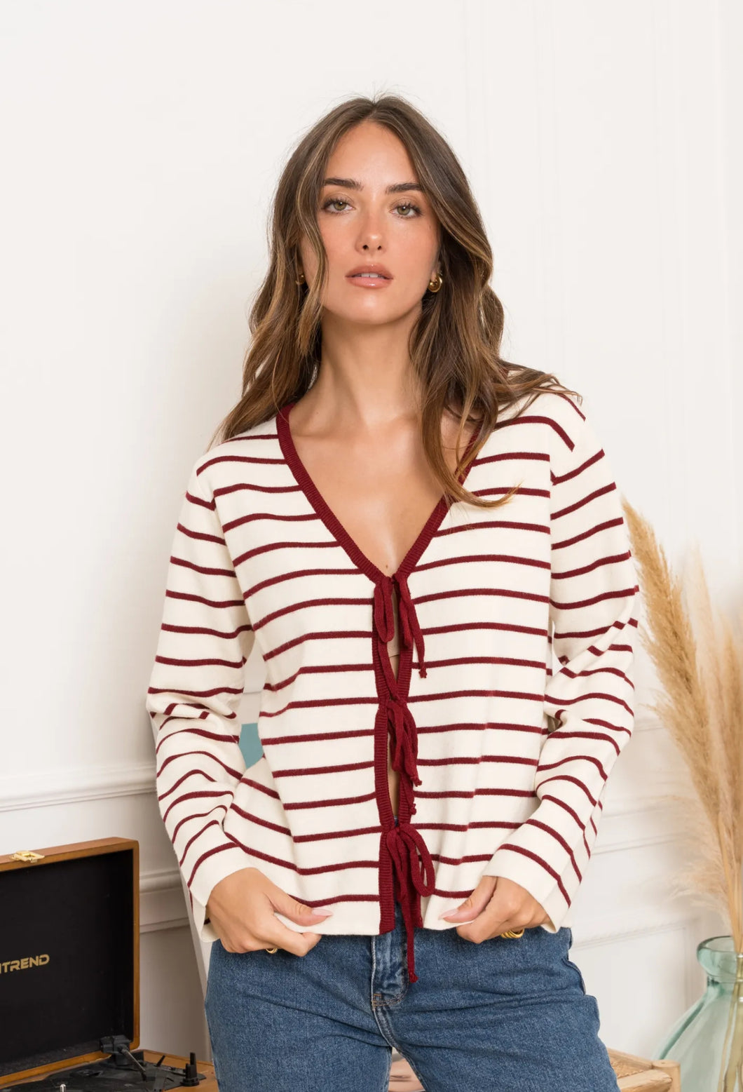 Dotty Vest Bordeaux