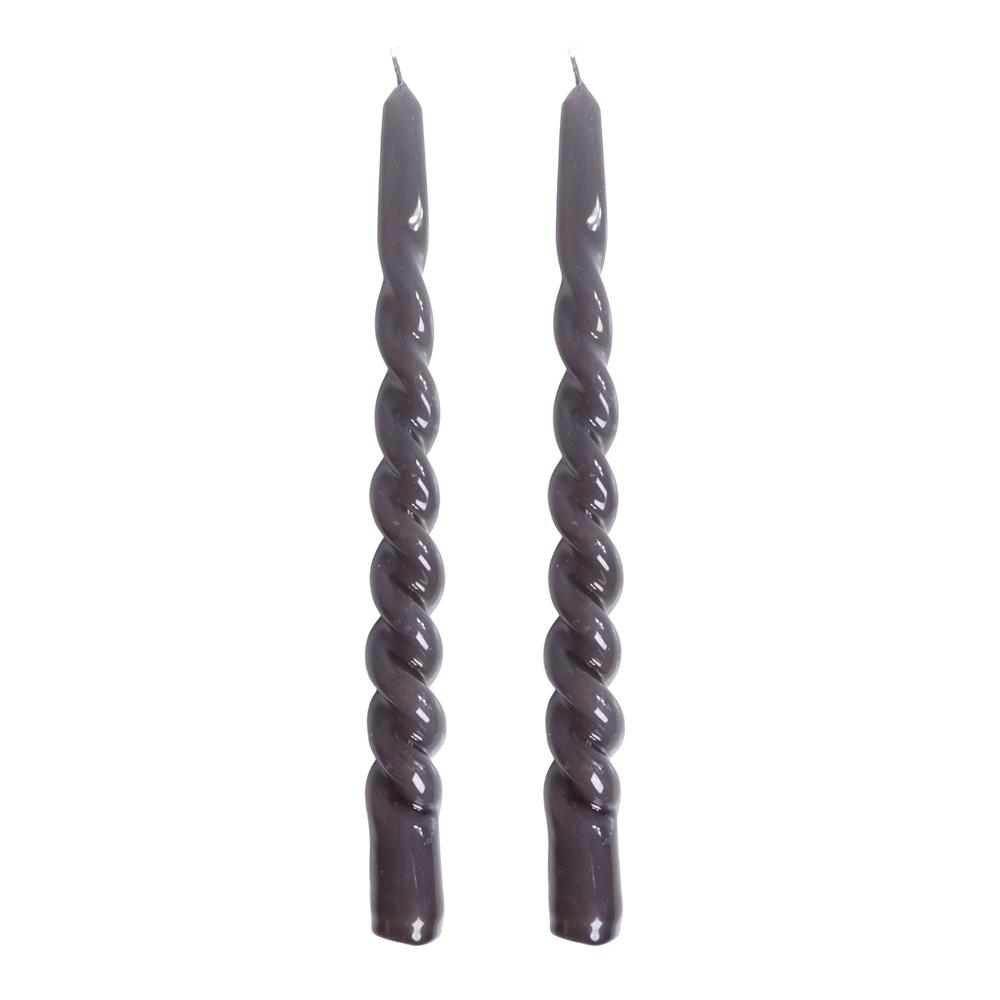 Senza Twisted Dinner Candles Gray /2
