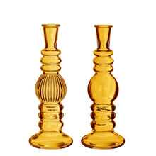 Load image into Gallery viewer, Florence Vase / Candlestick Amber Medium
