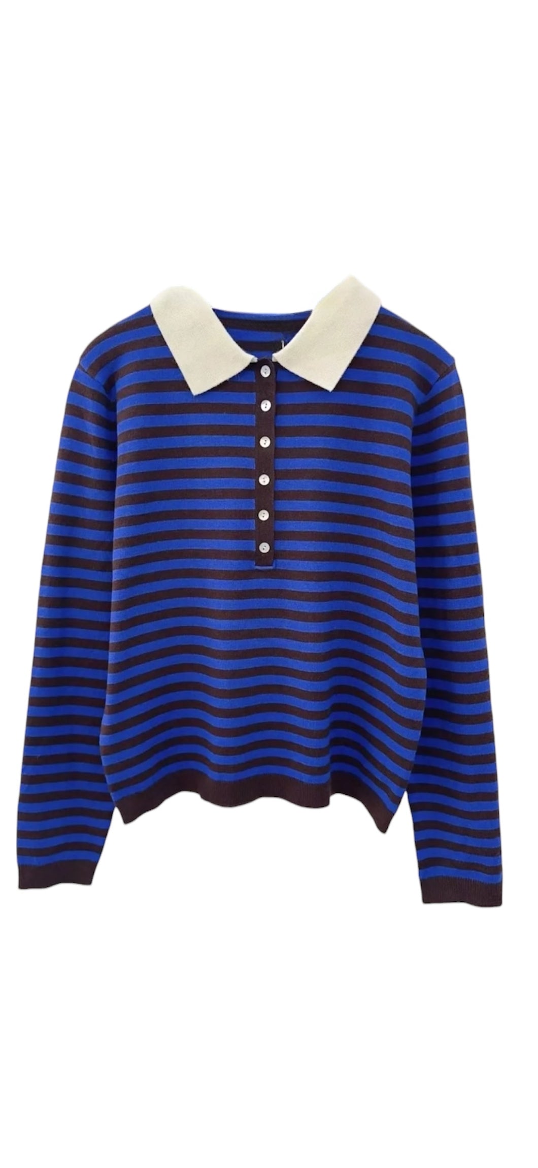 Jill Strepen Top Donkerblauw