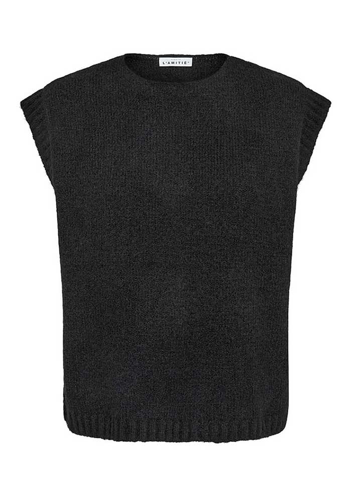 Toby Knit Vest Zwart