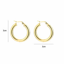 Afbeelding in Gallery-weergave laden, Statement hoop oorbellen klein 3CM - Verschillende Kleuren
