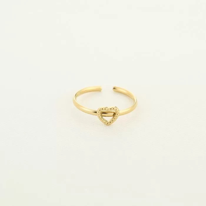 Basic ring met hartje