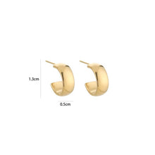 Load image into Gallery viewer, Halve Creolen Oorbellen Goud

