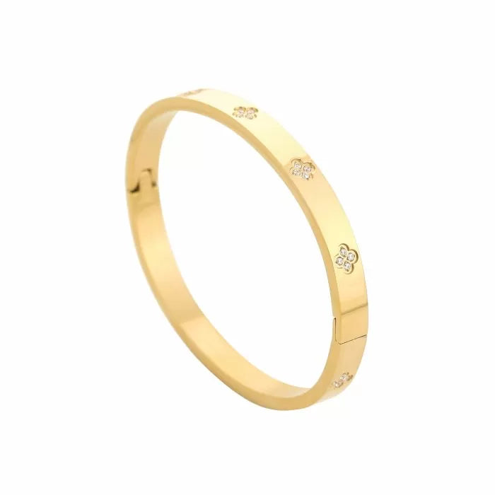 Bangle met klavertjes
