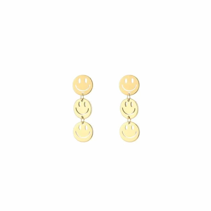 Smiley Oorbellen Goud