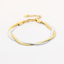 Afbeelding in Gallery-weergave laden, Zilver Goud Snake Armband
