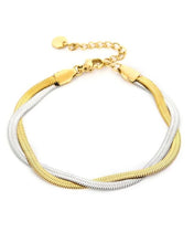 Afbeelding in Gallery-weergave laden, Zilver Goud Snake Armband
