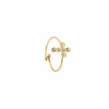 Afbeelding in Gallery-weergave laden, Zirkonia ring met kruis Goud
