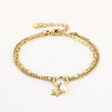 Afbeelding in Gallery-weergave laden, Dubbele Armband Met Ster Bedel
