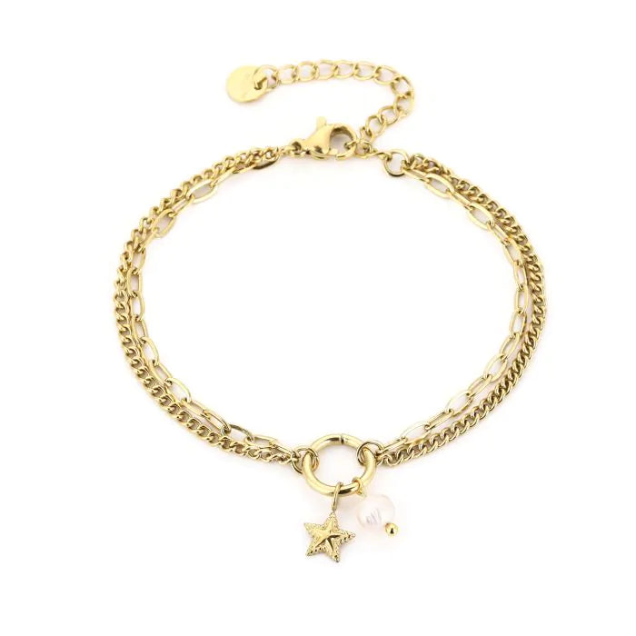Dubbele Armband Met Ster Bedel