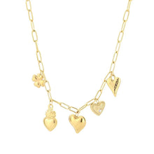 Load image into Gallery viewer, Hartjes bedels ketting - Verschillende Kleuren
