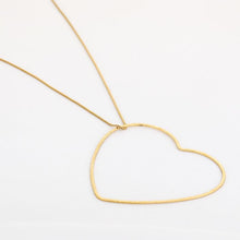 Afbeelding in Gallery-weergave laden, 80 CM Lange Ketting met XL Hart - Verschillende Kleuren
