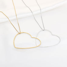 Afbeelding in Gallery-weergave laden, 80 CM Lange Ketting met XL Hart - Verschillende Kleuren
