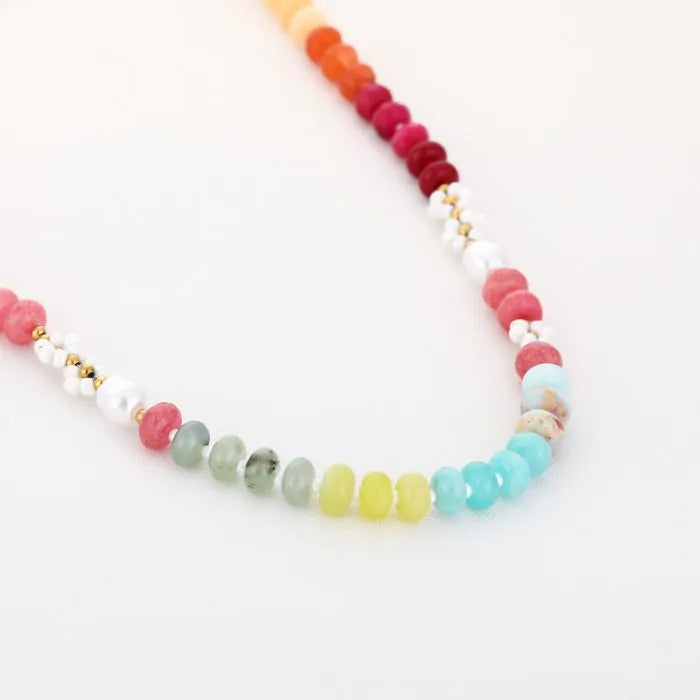 Kralen Ketting en Natuur Stenen - Verschillende Kleuren