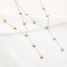 Load image into Gallery viewer, Y Ketting met Hartjes Goud
