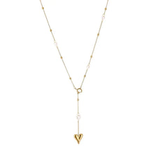 Afbeelding in Gallery-weergave laden, Y Ketting met Parels en Hartje
