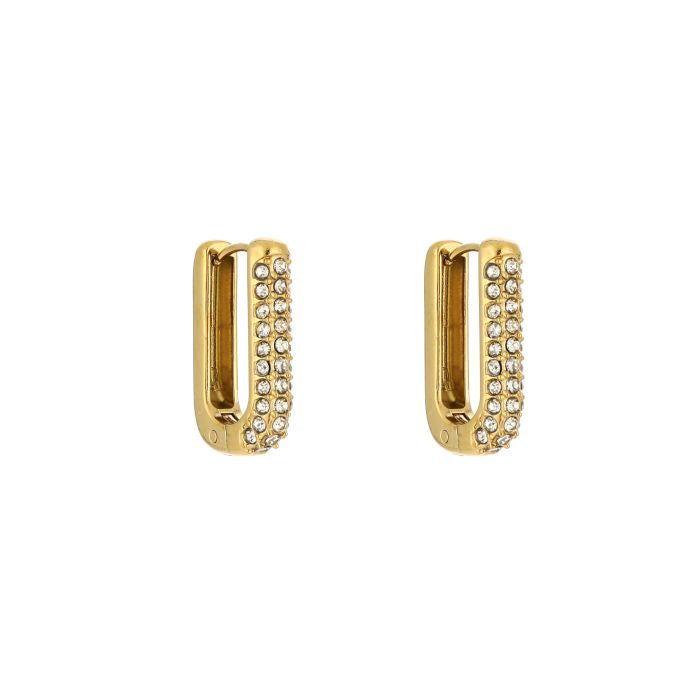 Chique Party Oorbellen Hoops Strass