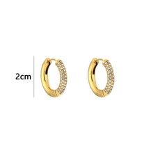 Afbeelding in Gallery-weergave laden, Chique Party Creolen Oorbellen Hoops Strass
