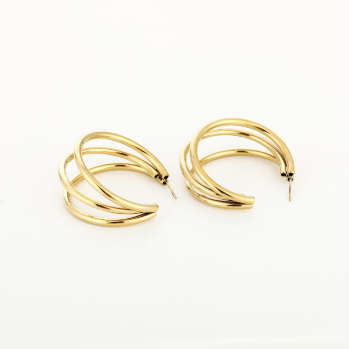 Triple Hoop Oorbellen