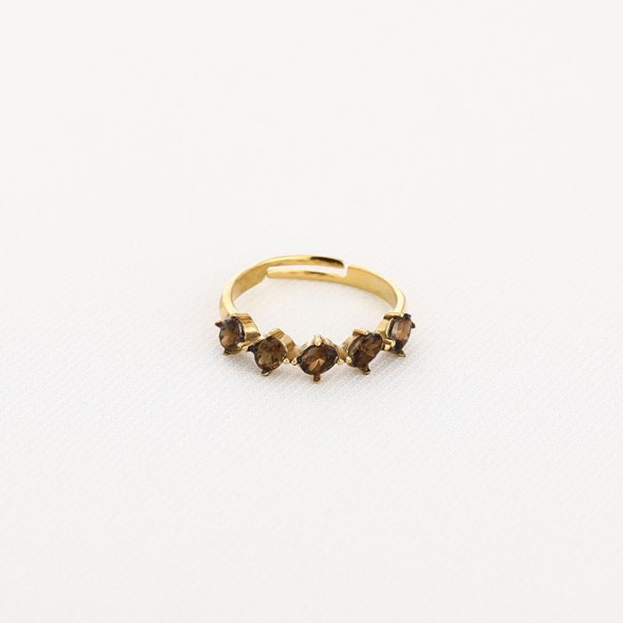 Basic ring met zirkonia - Verschillende Kleuren