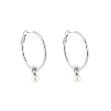 Load image into Gallery viewer, Hoop Oorbellen met Parel  - Verschillende Kleuren
