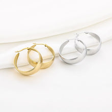 Afbeelding in Gallery-weergave laden, Platte hoop oorbellen 30MM - Verschillende Kleuren
