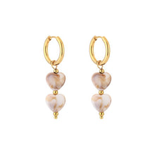 Load image into Gallery viewer, Oorbellen Dubbel Hart - Verschillende Kleuren
