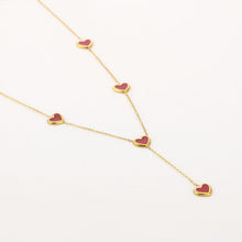 Afbeelding in Gallery-weergave laden, Y Ketting met Hartjes Verschillende Kleuren
