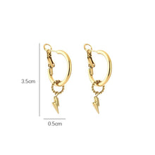 Afbeelding in Gallery-weergave laden, Hoops met bliksem Goud
