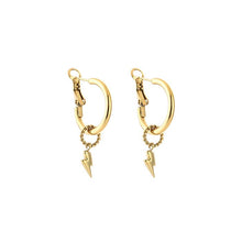 Afbeelding in Gallery-weergave laden, Hoops met bliksem Goud
