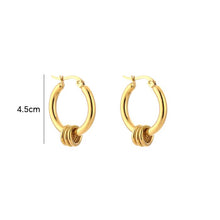 Afbeelding in Gallery-weergave laden, Hoop Oorbellen met Ringetjes
