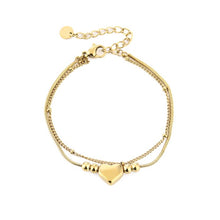 Load image into Gallery viewer, Dubbele Armband met Hartje - Verschillende Kleuren
