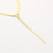 Load image into Gallery viewer, Platte Snake Y Ketting - Verschillende Kleuren
