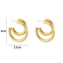 Load image into Gallery viewer, Dubelle hoops oorbellen - Verschillende kleuren
