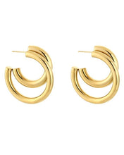 Load image into Gallery viewer, Dubelle hoops oorbellen - Verschillende kleuren
