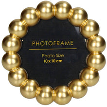 Load image into Gallery viewer, Fotolijst kralen Polyresin Goud 10x10cm
