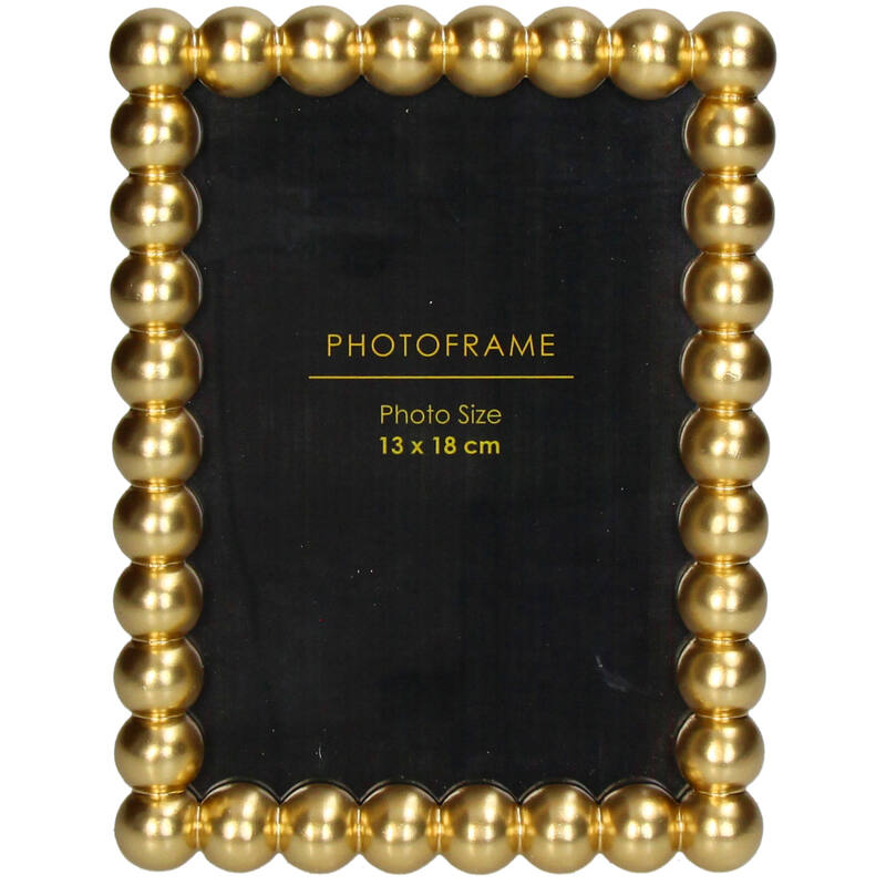 Fotolijst Kralen Polyresin Goud 13x18cm
