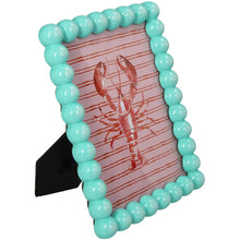 Load image into Gallery viewer, Fotolijst Kralen Polyresin Turquoise 13x18cm
