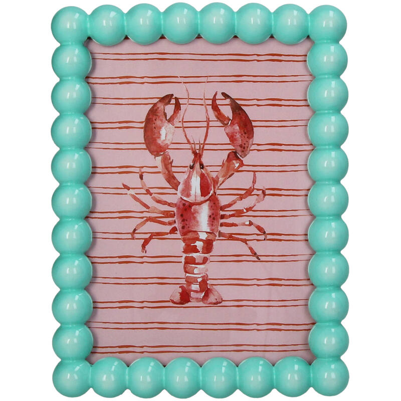 Fotolijst Kralen Polyresin Turquoise 13x18cm