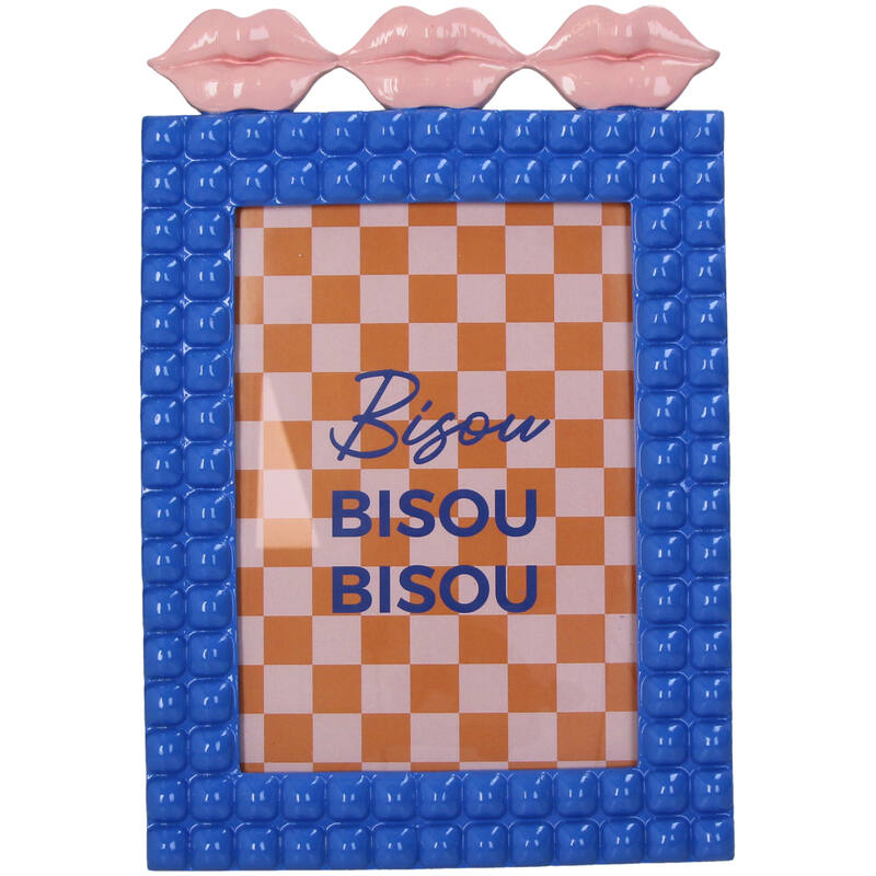 Fotolijst Kus Polyresin Blauw 13x18cm