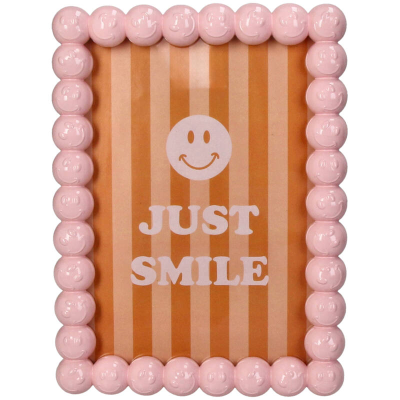 Fotolijst Smiley Polyresin Roze 13x18cm